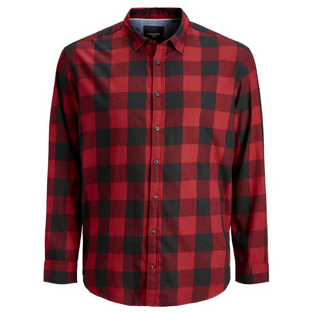 Рубашка кирпичного цвета. Кирпичная рубашка. Je Gingham Shirt l/s RR E Noos Brick Red/Mixed Black.