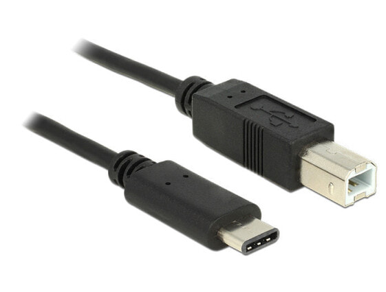 DeLOCK 0.5m, USB2.0-C/USB2.0-B USB кабель 0,5 m 2.0 USB B USB C Черный 83328