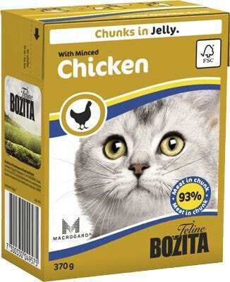 Влажный корм для кошек Bozita, кусочки с курицей в желе, 370 г