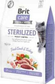 Сухой корм для кошек  Brit Care, для стерилизованных, с уткой, 0.4 кг
