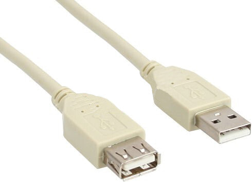 InLine 3m USB 2.0 USB кабель Бежевый 34603X