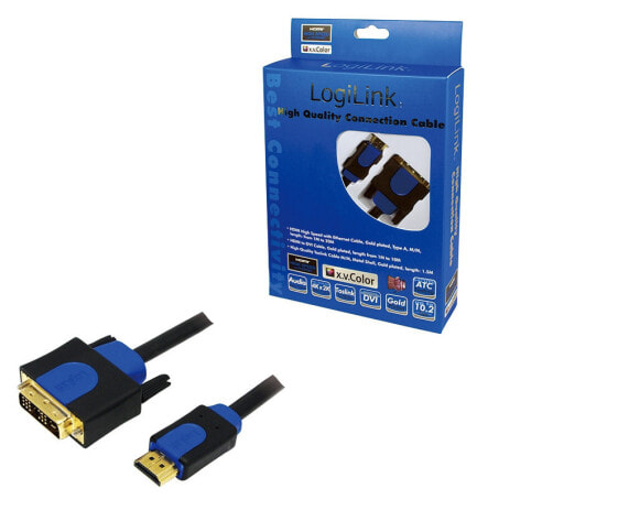 LogiLink CHB3101 видео кабель адаптер 1 m HDMI Тип A (Стандарт) DVI-D