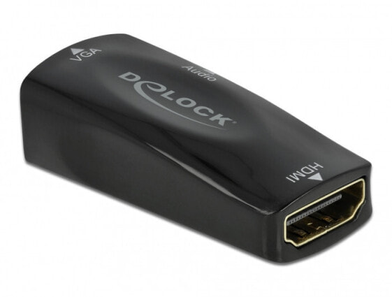 DeLOCK 66560 видео кабель адаптер HDMI Тип A (Стандарт) VGA (D-Sub) Черный