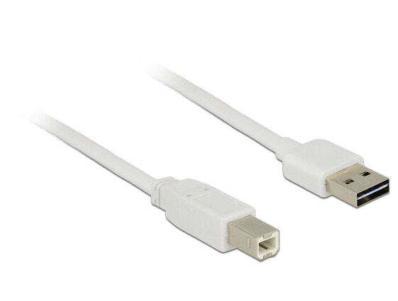 DeLOCK 1m, USB2.0-A/USB2.0-B USB кабель 2.0 USB A USB B Белый 83686