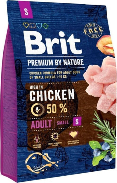 Сухой корм для животных Brit, Premium By Nature Adult Small, для мелких пород, с курицей