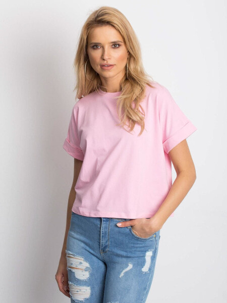 Женская футболка свободного кроя розовая Factory Price