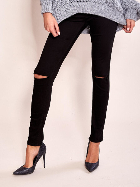 Женские джинсы скинни с высокой посадкой   черные Factory Price