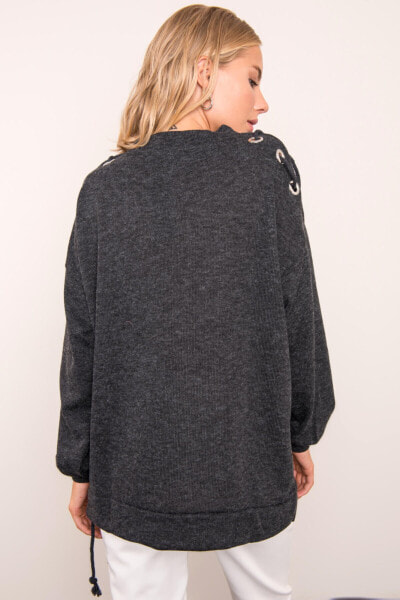 женский свитер объемный серый Factory Price