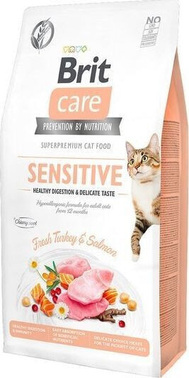 Сухой корм для кошек Brit, HEALTHY DIGESTION & DELICATE TASTE, для взрослых с чувствительным пищеварением, 2 кг