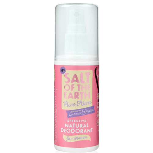 Salt Of The Earth Pure Aura Natural Deodorant Натуральный дезодорант-спрей с ароматом лаванды и ванили 100 мл