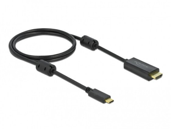 DeLOCK 85969 видео кабель адаптер 1 m USB Type-C HDMI Черный