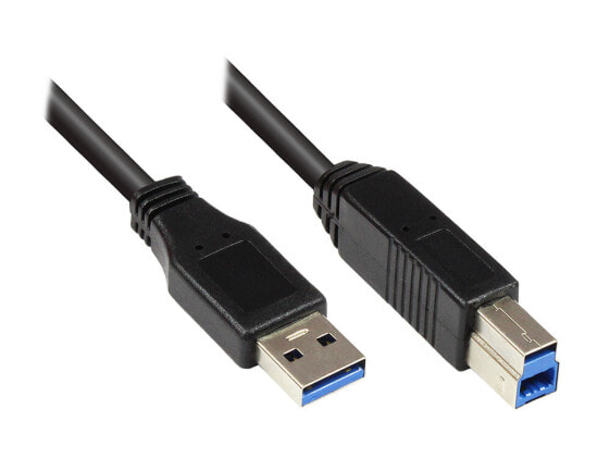 Alcasa 2710-S002 USB кабель 0,2 m 3.2 Gen 1 (3.1 Gen 1) USB A USB B Черный