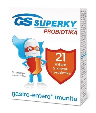Green-Swan GS Superky  Probiotica Комплекс пробиотиков и пребиотиков для нормального функционирования иммунной системы 21 млрд КОЕ - 10 штаммов - 30+10 капсул