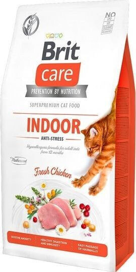 Сухой корм для кошек VAFO PRAHS, Brit Care Kot Indoor Anti-stress, для взрослых, с курицей, 0.4 кг