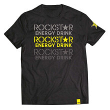 Мужские футболки Мужская спортивная футболка черная с надписью SHOT Rockstar Urban Short Sleeve T-Shirt