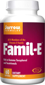 Витамин Е Jarrow Formulas Famil-E Витамин Е с гамма-токоферолом и токотриенолами 60 гелевых капсул