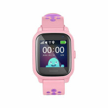 Смарт-часы умные часы с розовым силиконовым ремешком LEOTEC KIDS ALLO GPS Розовый 1,3"