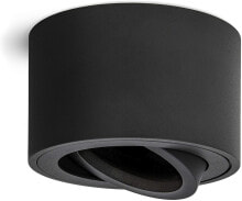 Споты с 1 плафоном SMOL Плоский точечный светильник для поверхностного монтажа без шарнирных соединений в черном и белом цвете