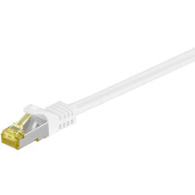 Кабели и провода для строительства goobay RJ-45 CAT7 15m сетевой кабель S/FTP (S-STP) Белый 91098