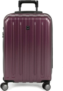 Мужские пластиковые чемоданы Мужской чемодан пластиковый черный Delsey Paris Helium Titanium Hard Case with Swivel Wheels - Red -