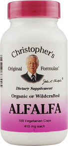 Christopher's Alfalfa Люцерна 410 мг 100 вегетарианских капсул