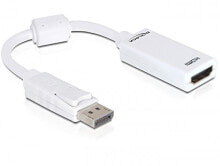 Компьютерные разъемы и переходники DeLOCK 61767 кабельный разъем/переходник DisplayPort HDMI Белый