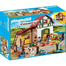 Детские игровые наборы и фигурки из дерева Конструктор Playmobil Country 6927 Конюшня пони