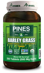 Pines International Barley Grass Трава ячменя 500 мг 250 таблеток