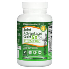 Витамины и БАДы для мышц и суставов Williams Nutrition, Joint Advantage Gold 5X, биоактивная куркума, 180 таблеток