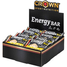 Протеиновые батончики и перекусы cROWN SPORT NUTRITION Banana White Chocolate Energy Bars Box 60g 12 Units