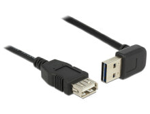 Компьютерные разъемы и переходники deLOCK 2m, USB 2.0-A - USB 2.0-A USB кабель USB A Черный 83548
