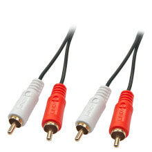 Акустические кабели lindy 35663 аудио кабель 5 m 2 x RCA Черный, Красный, Белый