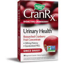 Nature's Way CranRx Urinary Health Растительный клюквенный концентрат для здоровья мочевыводящих путей 30 растительных капсул