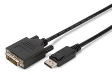 Компьютерные разъемы и переходники ASSMANN Electronic AK-340306-020-S видео кабель адаптер 2 m DisplayPort DVI-D Черный
