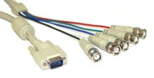 Компьютерные разъемы и переходники InLine 17555 видео кабель адаптер 5 m VGA (D-Sub) Бежевый