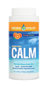 Магний Natural Vitality Calm Anti-Stress Drink Mix Magnesium Supplement Orange Успокаивающий антистрессовый напиток с магнием  453 г