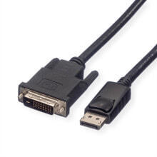 Компьютерные разъемы и переходники ROLINE 11.04.5771 видео кабель адаптер 1 m DisplayPort DVI-D Черный