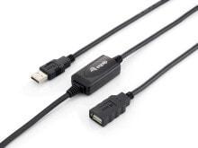 Компьютерные разъемы и переходники Equip 133310 USB кабель 10 m 2.0 USB A Черный