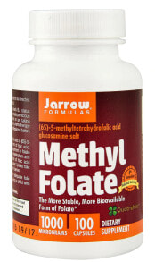 Витамины группы B Jarrow Formulas Methyl Folate Фолиевая кислота 1000 мкг 100 капсул