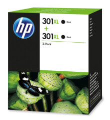 Картриджи для принтеров Струйный картридж черный HP 301XL 2 упаковки