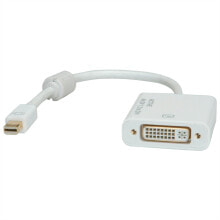 Компьютерные разъемы и переходники ROLINE 12.03.3137 видео кабель адаптер 0,1 m Mini DisplayPort DVI-D Белый