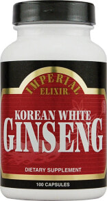 Imperial Elixir Korean White Ginseng Корейский белый женьшень 500 мг 100 капсул