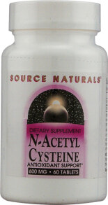 Аминокислоты Source Naturals N-Acetyl Cysteine N-ацетилцистеин 600 мг 60 таблеток