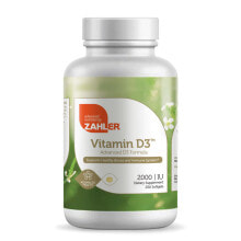 Витамин D Zahler Vitamin D3 -- витамин D3 -- 2000 МЕ - 250 гелевых капсул