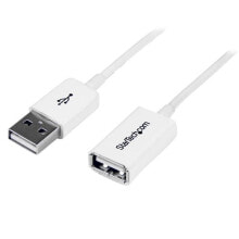 Компьютерные разъемы и переходники starTech.com USBEXTPAA2MW USB кабель 2 m 2.0 USB A Белый