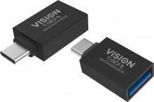 Компьютерные разъемы и переходники Vision TC-USBC3A/BL кабельный разъем/переходник USB C USB 3.0 A Черный