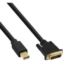 Компьютерные разъемы и переходники InLine 17226 видео кабель адаптер 0,5 m Mini DisplayPort DVI-D Черный