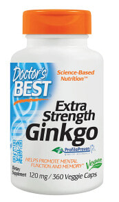 Doctors Best Extra Strength Ginkgo Экстракт листьев гинкго билоба 120 мг 360 капсул