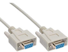 Компьютерные разъемы и переходники inLine DB9 5m кабель последовательной связи Серый 12225