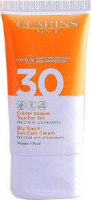 Средства для загара и защиты от солнца Clarins Dry Touch Sun Care Cream For Face SPF30 Солнцезащитный крем для лица c антиоксидантами 50 мл